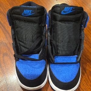 Nike Kids Black and Blue High-Top Sneakers